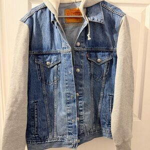 Levi's Denim Jacket with Gray Sleeves